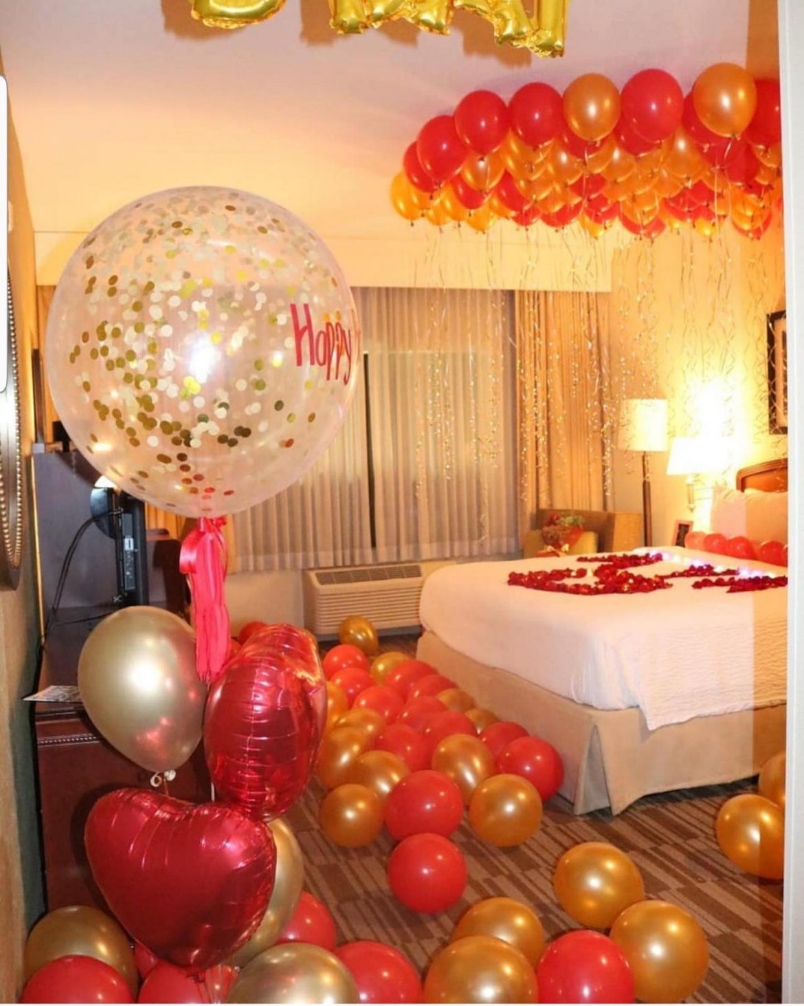 Ideas de decoración con globos para San Valentín